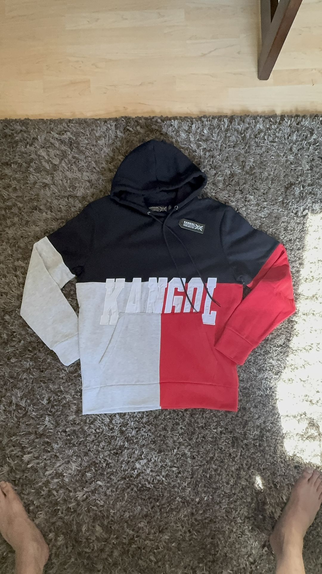 Men’s Kangol Red/Black/White Hoodie Sweatshirt New With Tags Medium Rare!