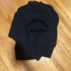 Size medium essential fear of good all black hoodie 