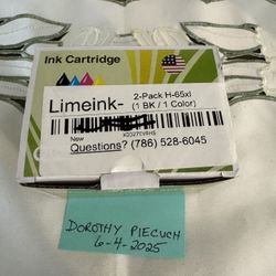 65XL Ink Cartridges For HP Printers NEW