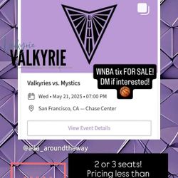 WNBA Golden State Valkyries Tickets FOR SALE