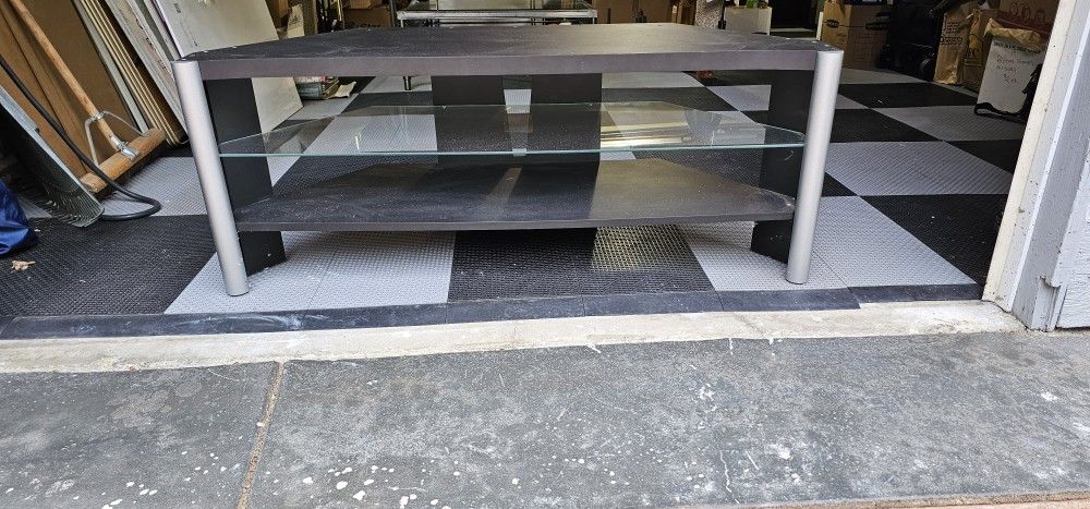 TV Stand With A Glass Shelf