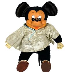 Vintage Mickey Mouse Young Epoch Plush Doll Walt Disney World Plushie 14" Japan