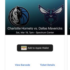 2 Hornet Tickets For Tonight’s Game Vs Dallas