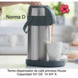 Termo Dispensador De Café Nuevo En Su Caja 🌺 Princess House 🌺