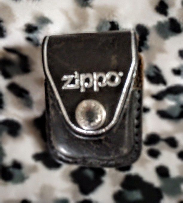 OG Zippo Lighter Case Genuine Leather Belt  Loop Or 'Clio 
