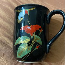 Vtg Hibiscus Hummingbird Cup By Otagiri
