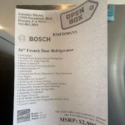 Bosch 36" French Door Refrigerator B36FD50SNS