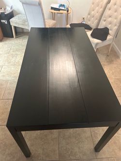 Black Wood Dining Table