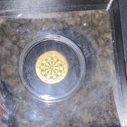 1/2 g rear Gold dart board Coin