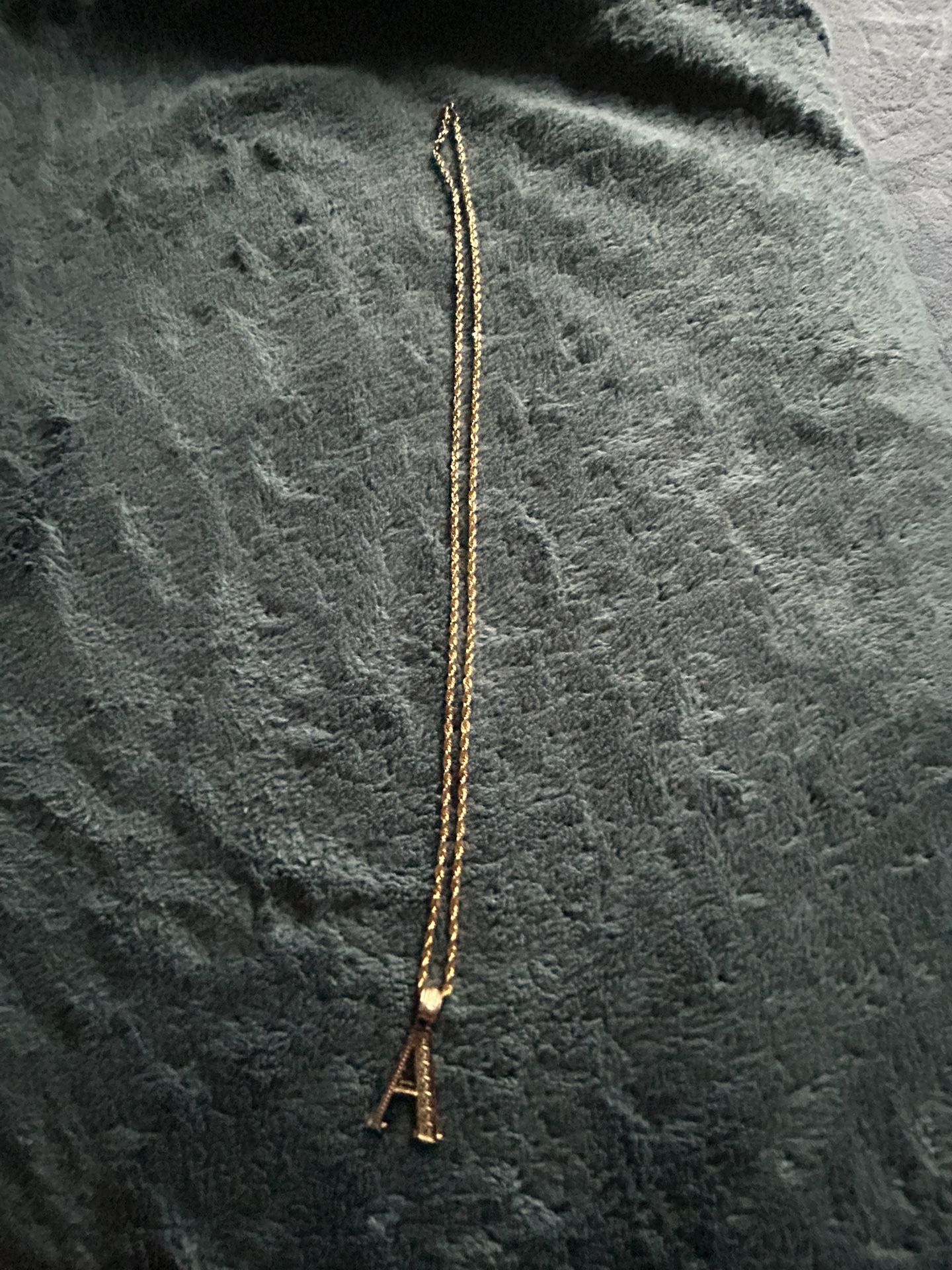 10k Rope Chain And 10k A Pendant