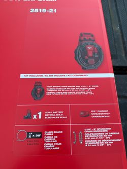Milwaukee m12 high speed chain snake 1 1/4 -2”