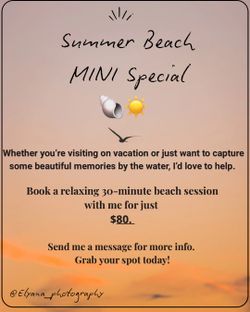 Summer Beach Mini Session 🐚☀️📸