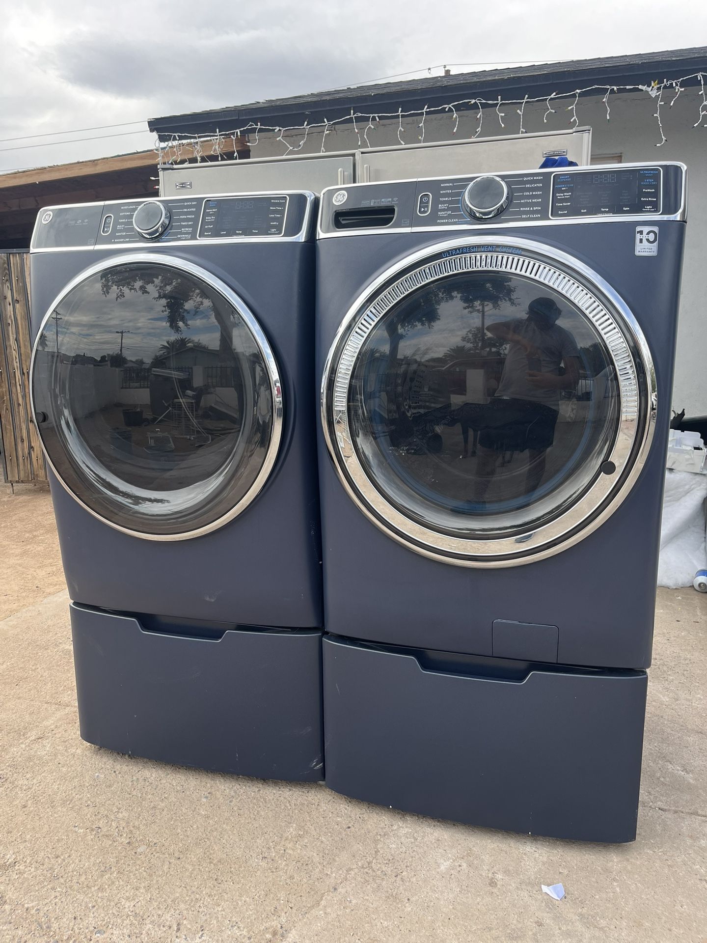 GE Wi-Fi, Smart Washer And Dryer Large Tub