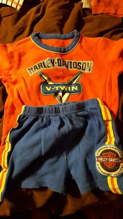 4t Harley shirt/short set