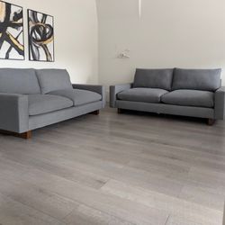 West Elm Harmony Gray Sofa Set - Delivery Available