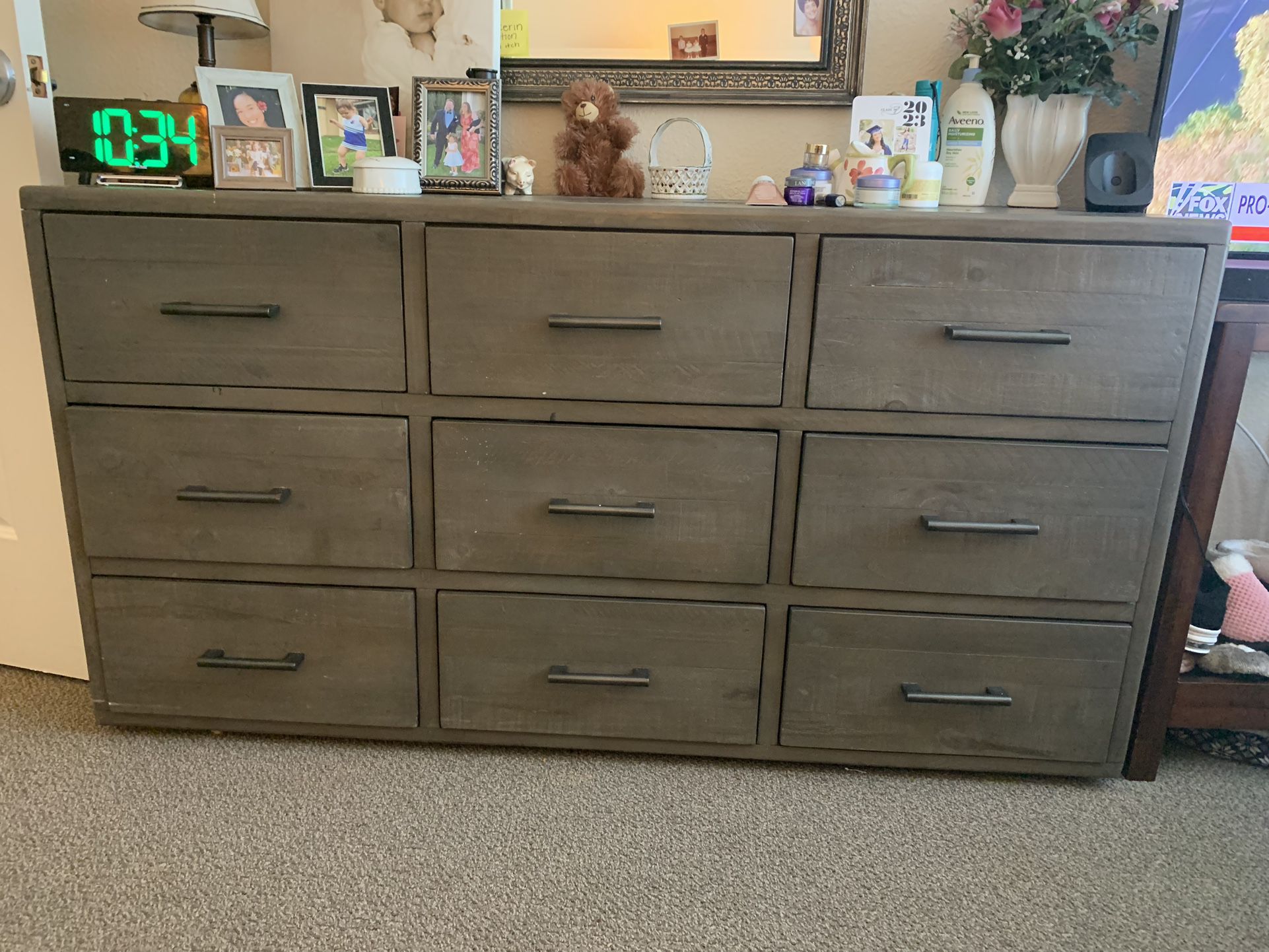 Nine Drawer Dresser, Leather Power Recliner and more