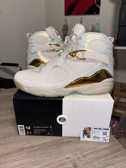 Size 12 - Air Jordan 8 Retro C&C Trophy Champagne Gold