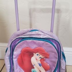 Disney Little Mermaid Rolling Backpack 