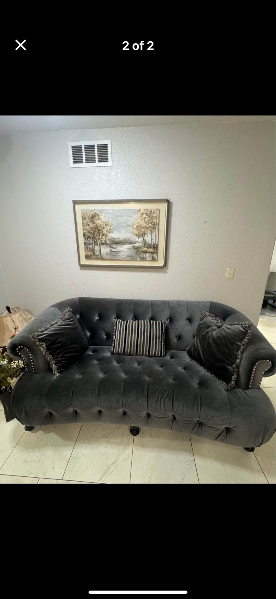 Gray Loveseat Couch
