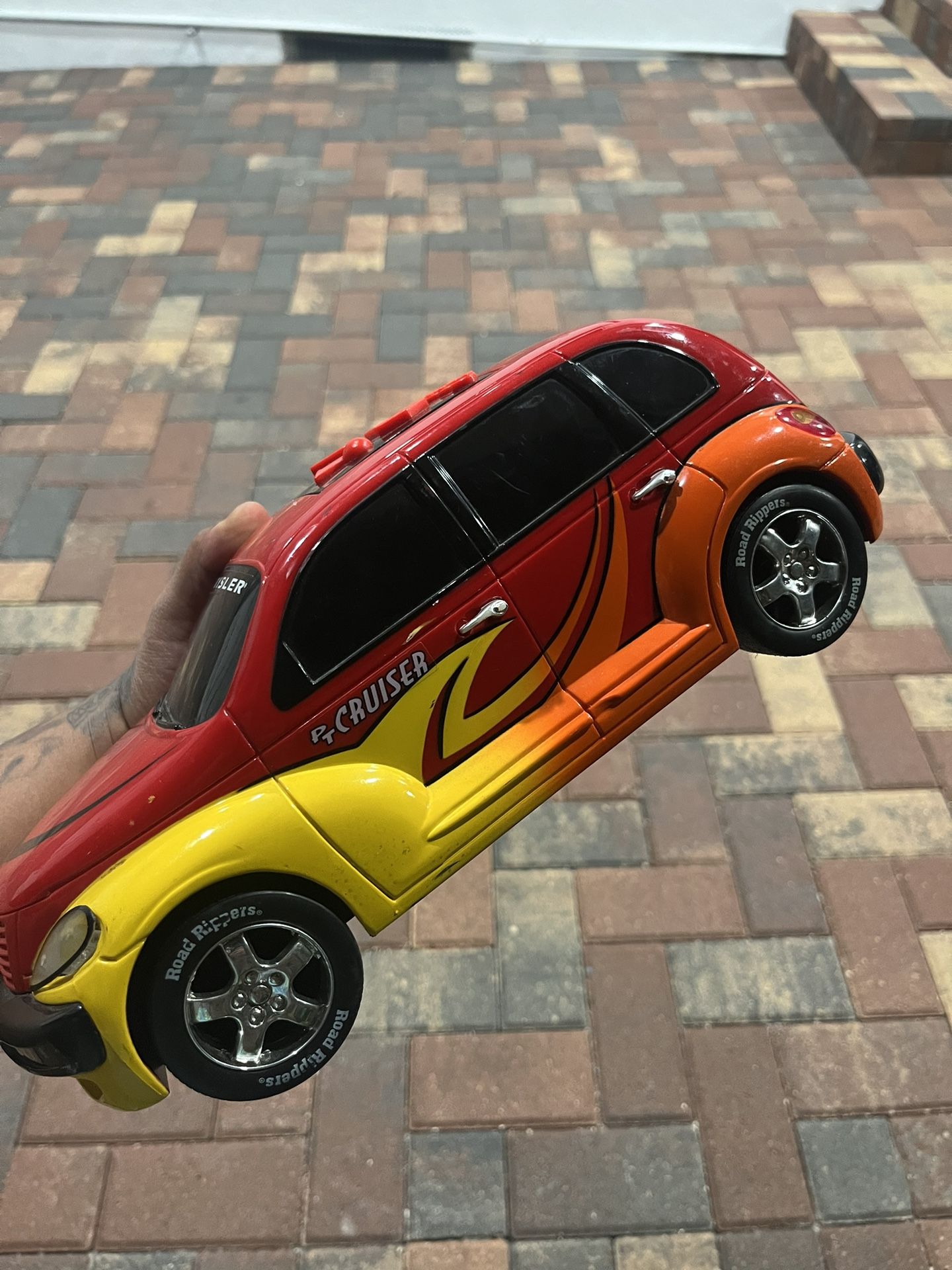 ROAD RIPPERS RED CHRYSLER PT CRUISER toy state works tested rare + DODGE VIPER ROAD RIPPER