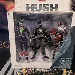 DC Direct Hush 3 Pack – Batman, Joker, Harley 