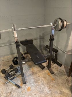 Bench press and misc weights