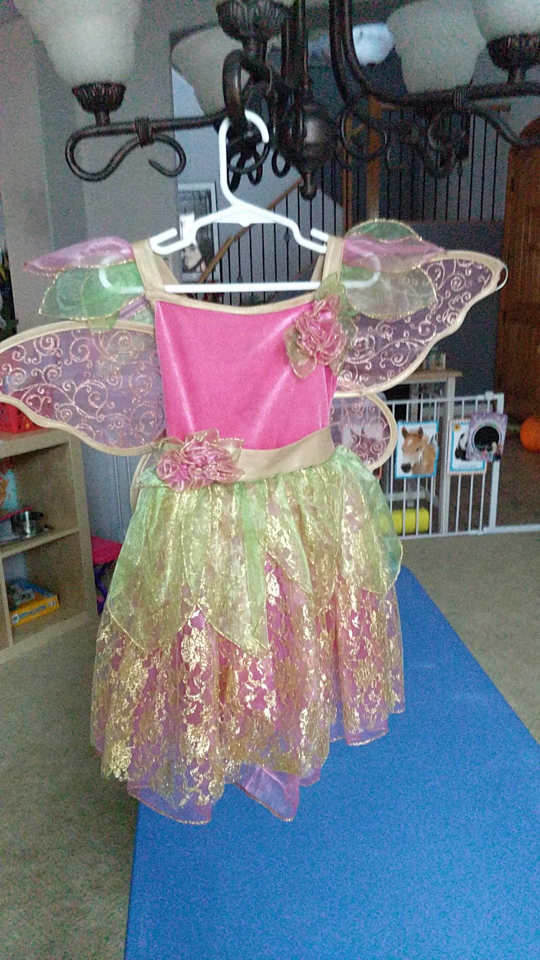 Disney Tinker Bell fairy costume dress and wings 3T
