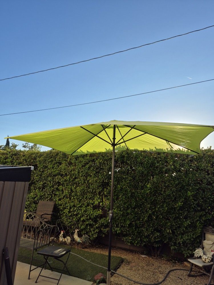 10x6.5" FT Rectangle Market Umbrella Patio Color: Green Base Not Included 