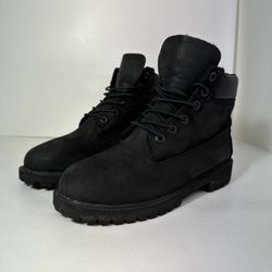 Timberland 6 In. Premium Boot Black, Sz 5M, Preowned