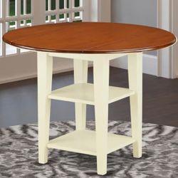 Cherry Wood 2 Drop Leaf Table And Clear Protector