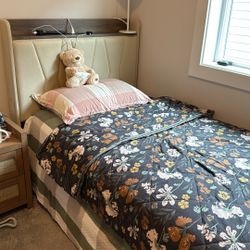 Almost New Twin Bed with Mattress 