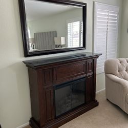 Electric Fireplace And Mirror 