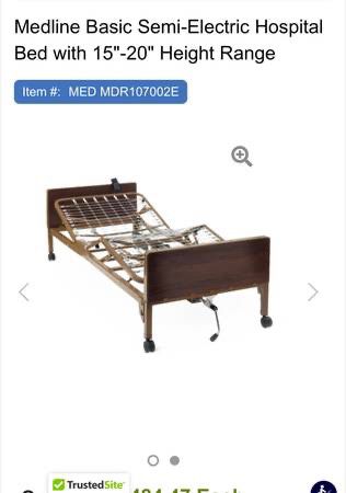 Medline Semi  Electric Medical Bed And Hoyer Lift 