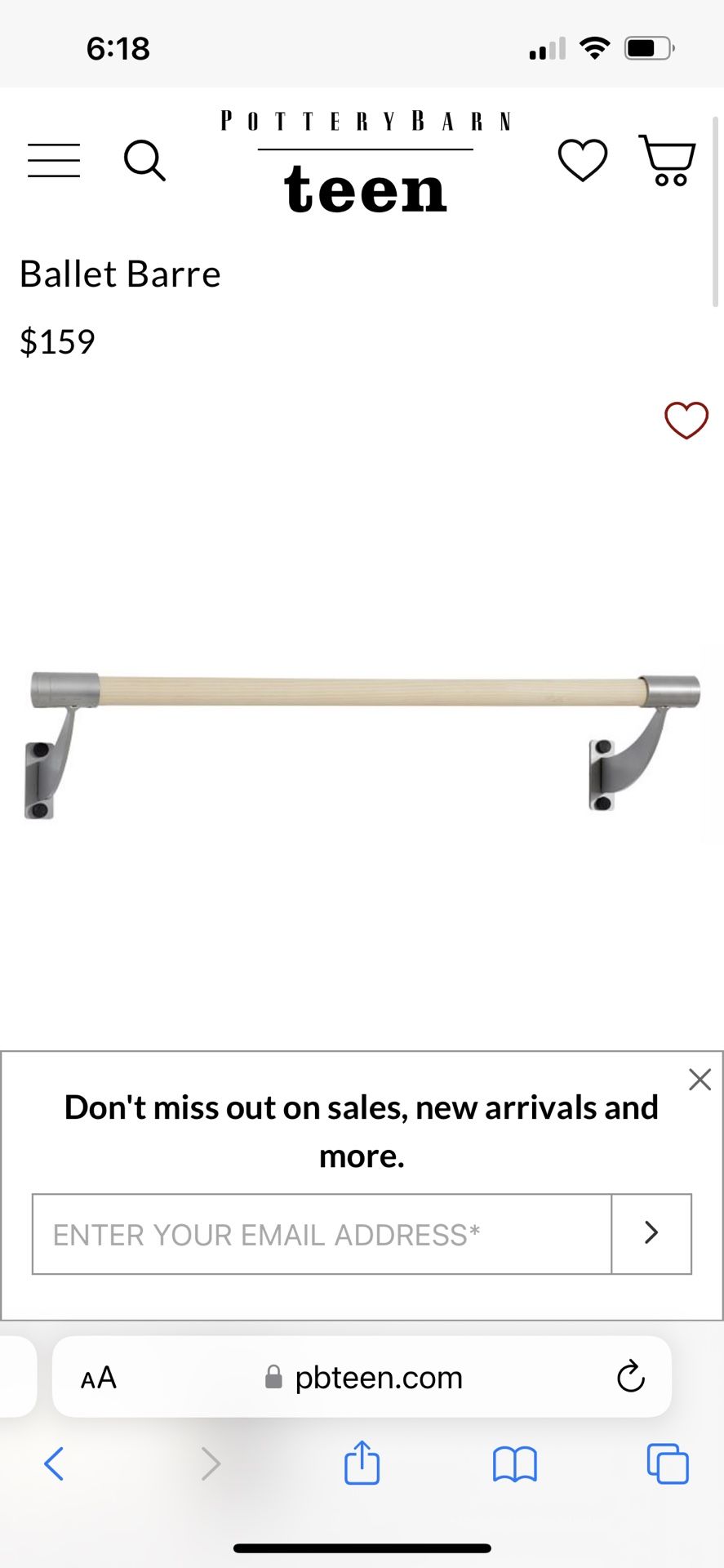 Pottery Barn Ballet Bar