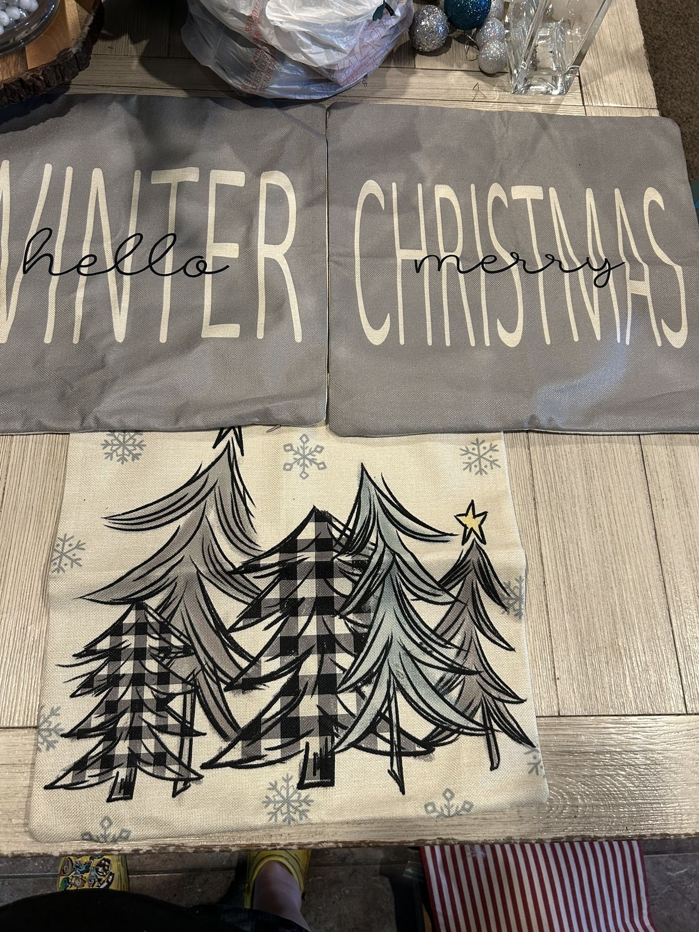 3 Christmas Themed Pillow Covers(new)