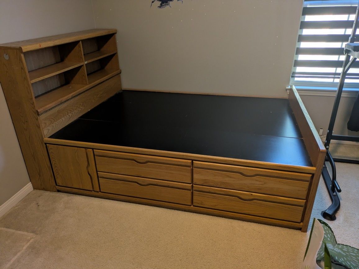 Full Size Bed Frame Storage And Headboard