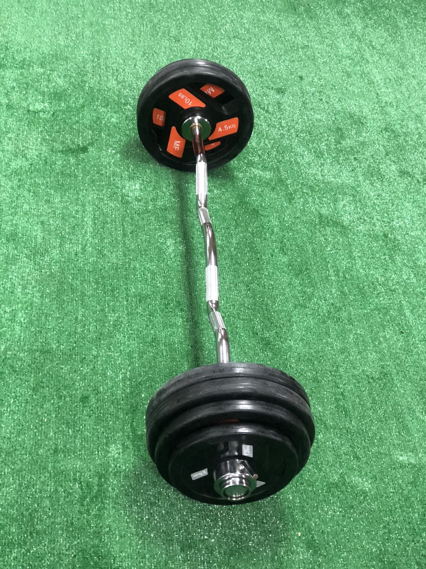 Olympic Curl Bar & 55lbs Weight Set