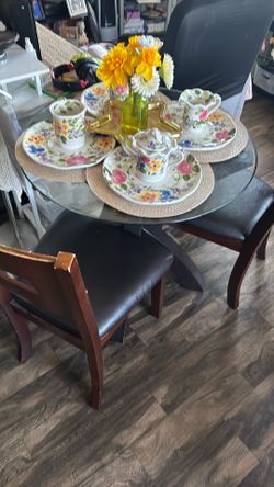 Two chair and table set
