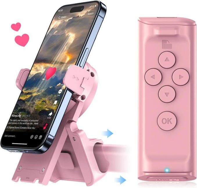 Remote Control Scrolling for TikTok Page Turner for Kindle with Phone Holder