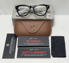 Ray-Ban Meta Glasses Skyler (Gen 2) Shiny Black/ Clear Lens - Like New!