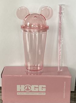 New In Box Hogg Mickey Ear Acrylic Tumbler 