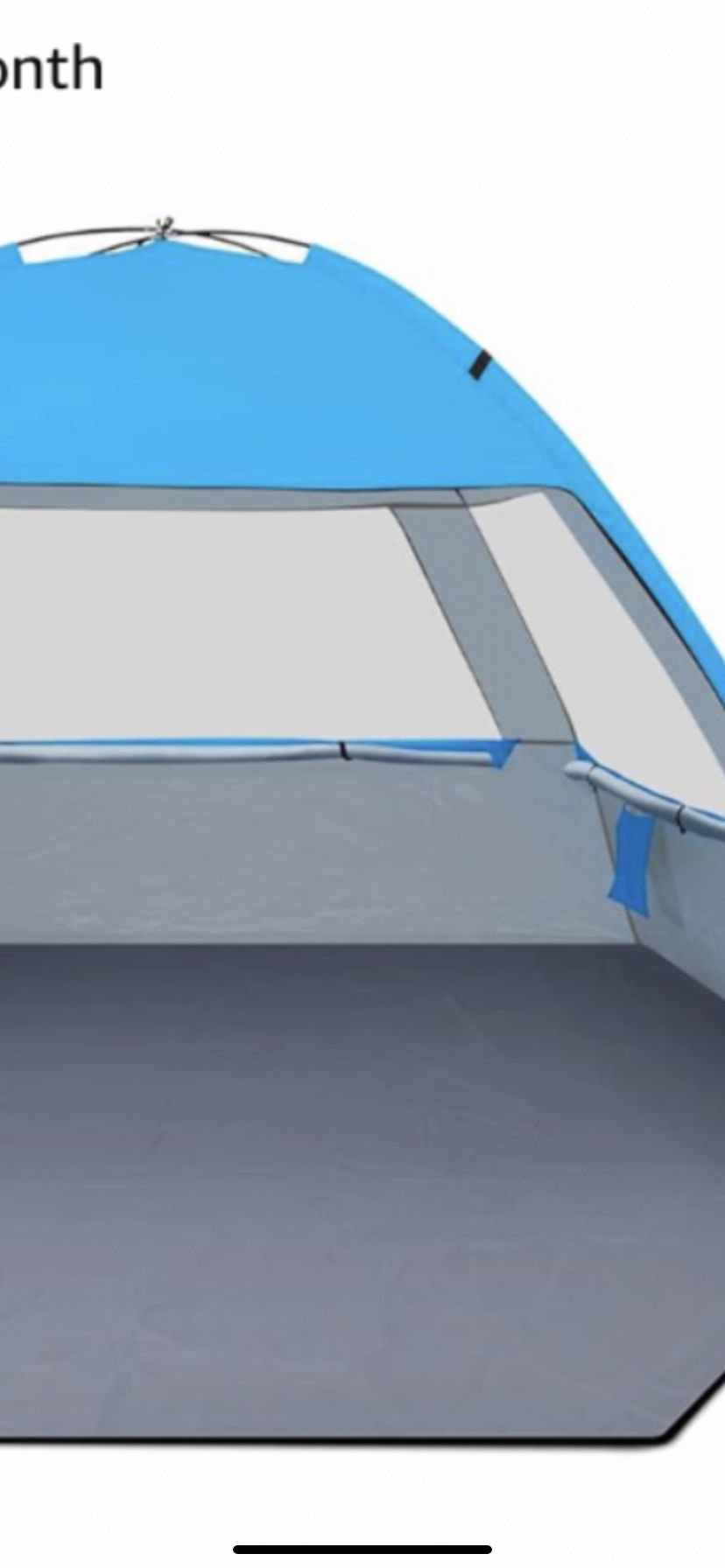 Tent Sun Shelter  with UPF 50＋ UV Protection, Lightweight & Easy Setup Beach Shade Canopy