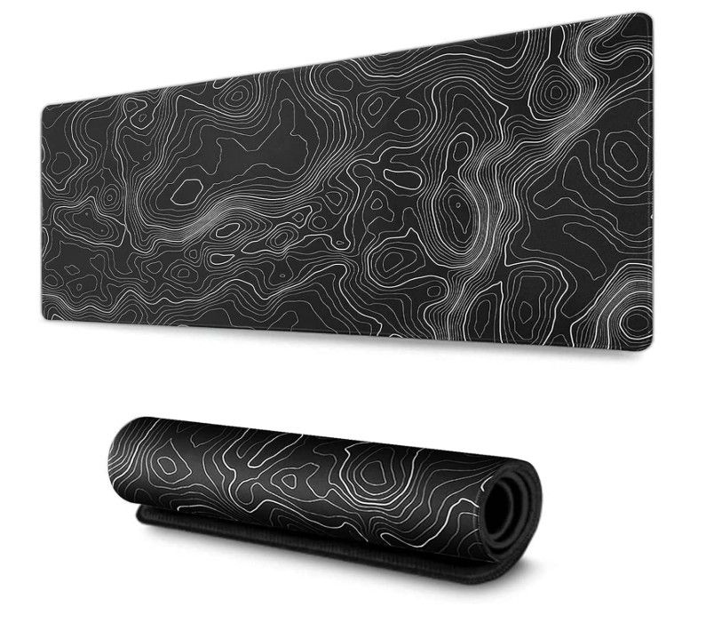 AQQA XXL Gaming Mouse Pad 35x17 Topo Map Print 3B-8