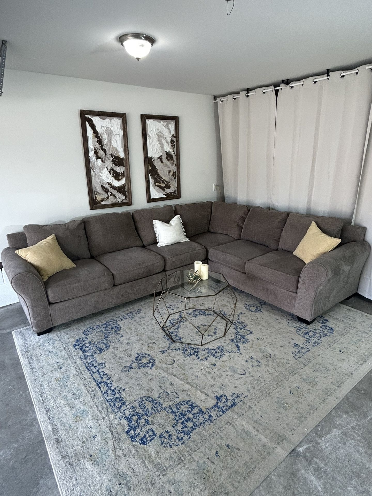 Light brown, 4 piece sectional π»Delivery Available