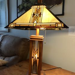 Robert Louis Tiffany Mission Night Light Table Lamps (2)