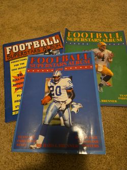 Football Superstars Album Books Lot of 3
