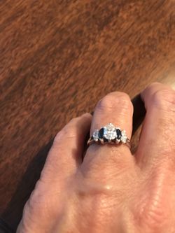 Diamond ring with sapphires - Reduced!