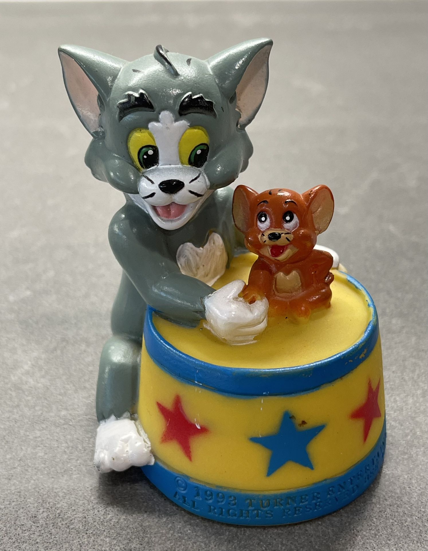 Vintage TOM & JERRY Cartoon 1993 Turner Entertainment Vinyl Figure Toy