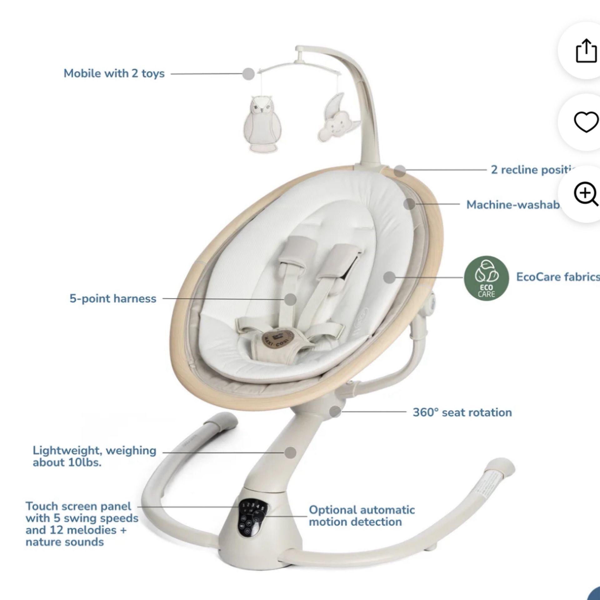 New in box Maxi Cosi Cassia Swing $130 firm cash only pick.Up east Palmdale off 47th