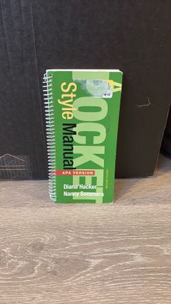 A Pocket Style Manual: APA Version 8th Edition